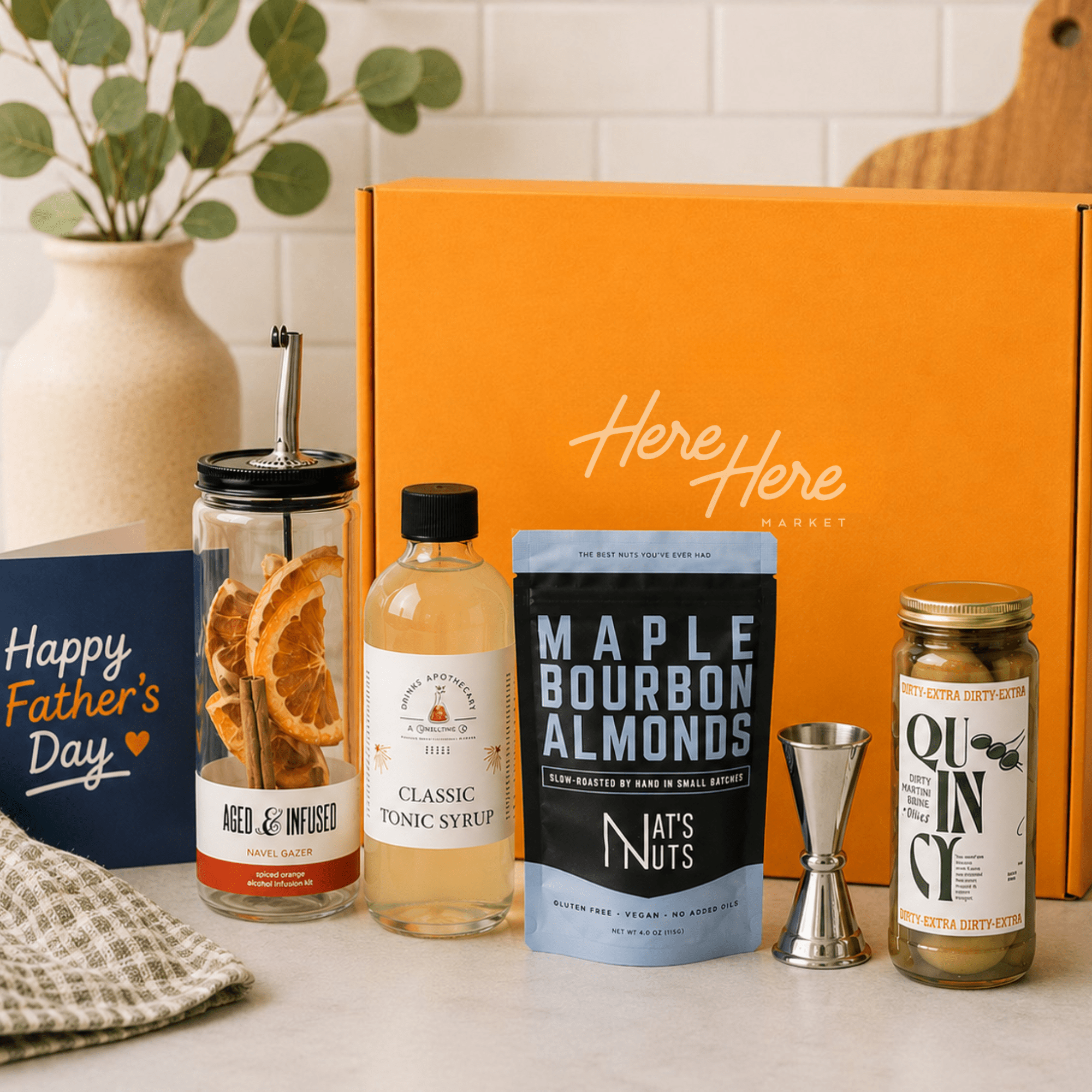 Father's Day Cocktail Gift Basket | Home Bartender – Here Here Market
