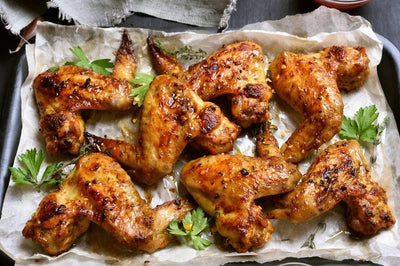 Lemon Pepper Wings Drizzled With Hot Honey
