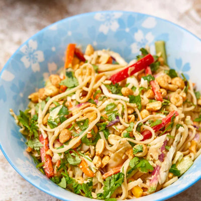 Peanut Thai Noodle Summer Salad by Fueled by AF