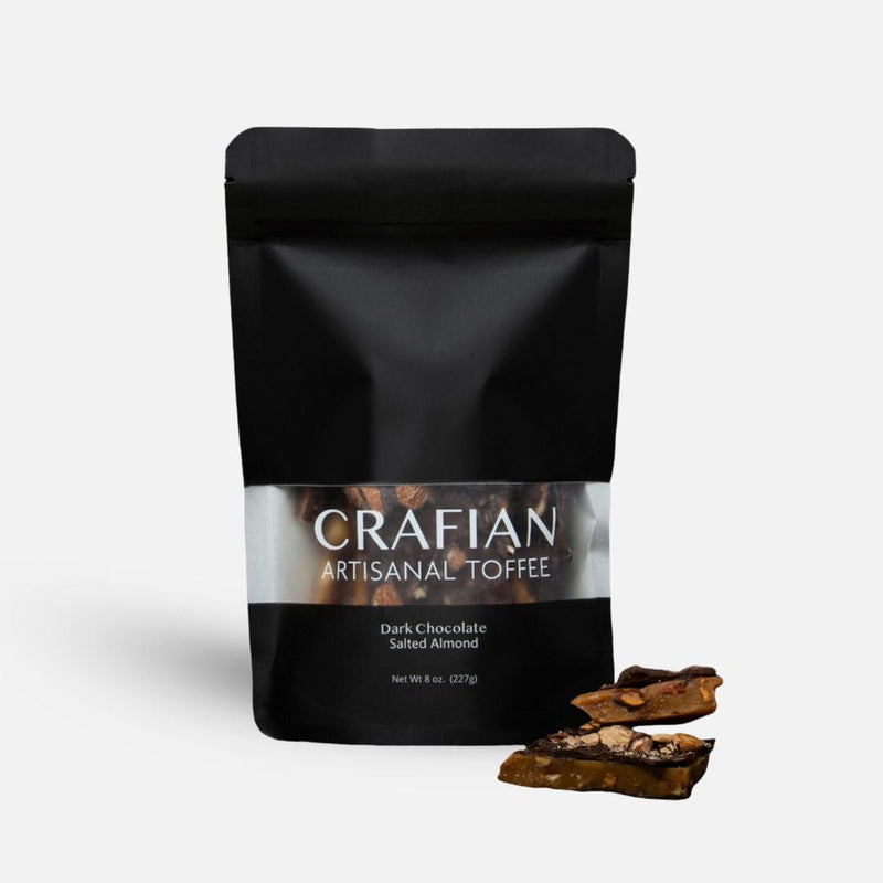 Dark Chocolate Salted Almond Toffee - Here Here Market