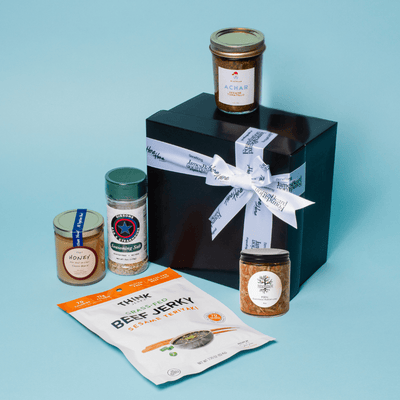 James Beard: Sauce, Spice & Everything Nice Basket - Here Here Market