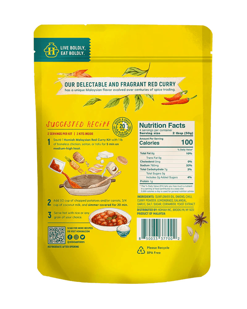 Malaysian Red Curry Paste Kit - Here Here Market