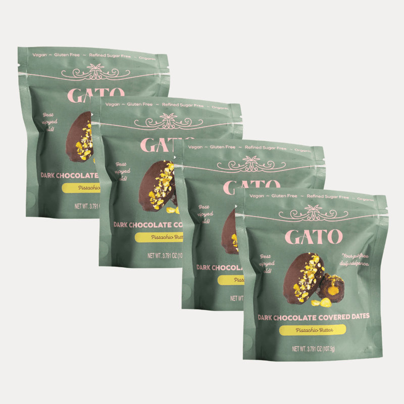 Pistachio Butter Chocolate - Covered Dates (4 - Pouches) - Here Here Market