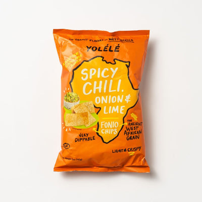 Spicy Chili Onion & Lime Fonio Chips - Here Here Market