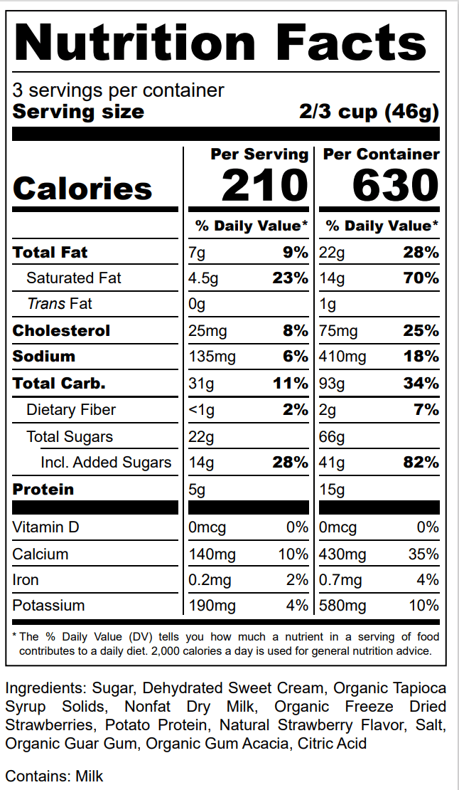 Strawberry Ice Cream Mix - Here Here Market