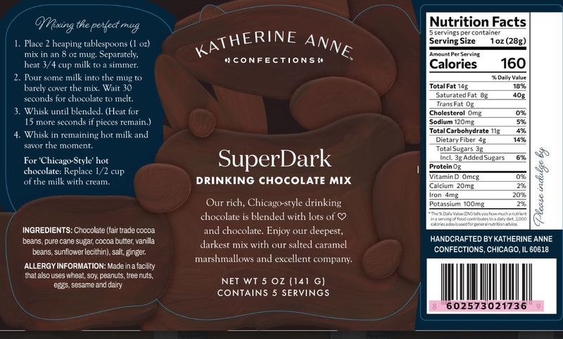 Super Dark Drinking Chocolate Mix - Here Here Market