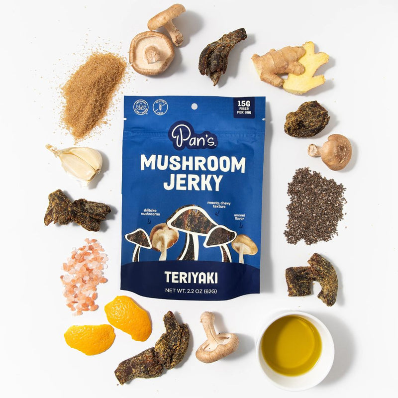 Teriyaki Mushroom Jerky - Here Here Market