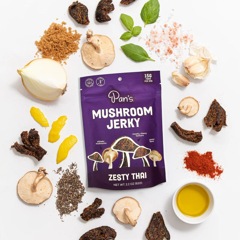 Zesty Thai Mushroom Jerky - Here Here Market