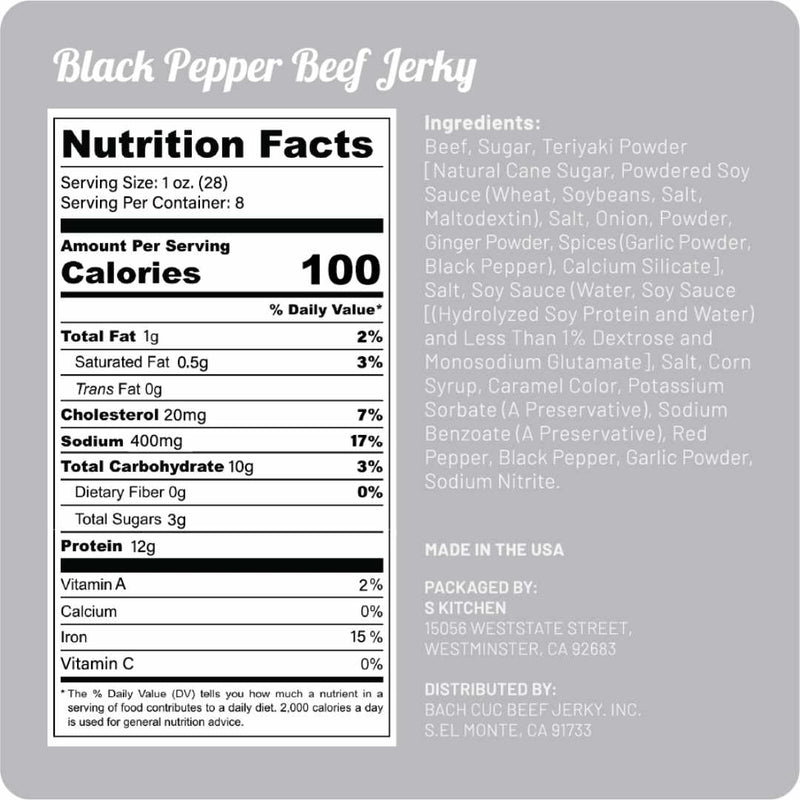 Black Pepper Beef Jerky - Here Here Market