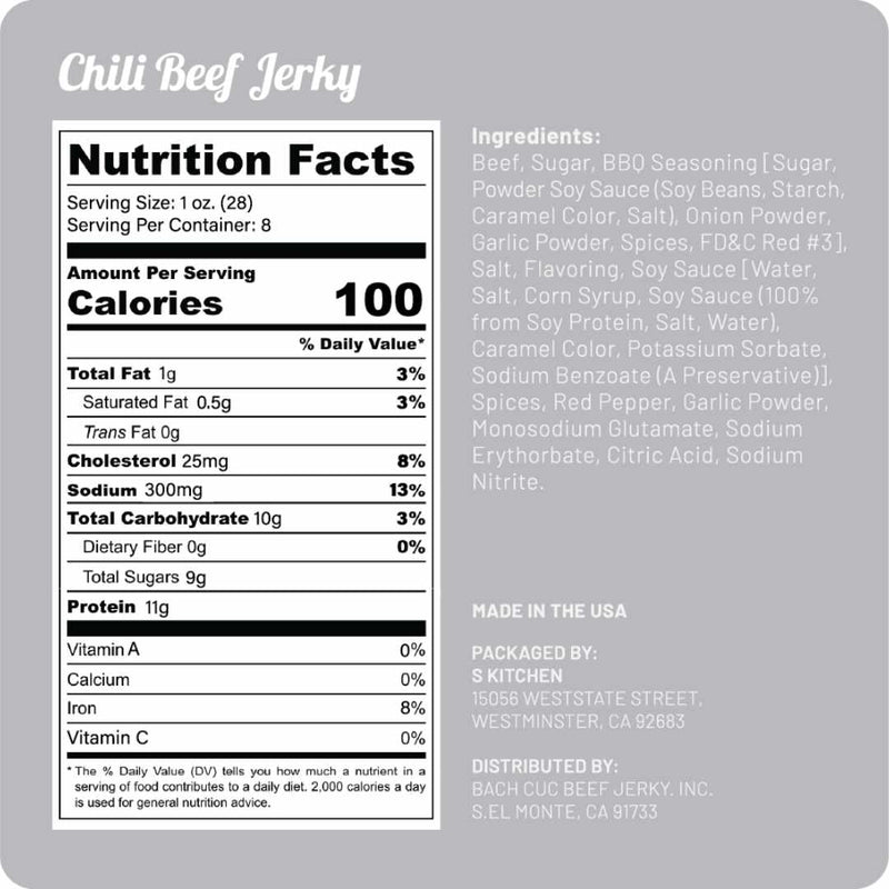 Chili Beef Jerky - Here Here Market