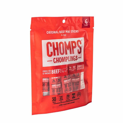 Chomps Original Beef Mini Sticks, 6 Count - Here Here Market