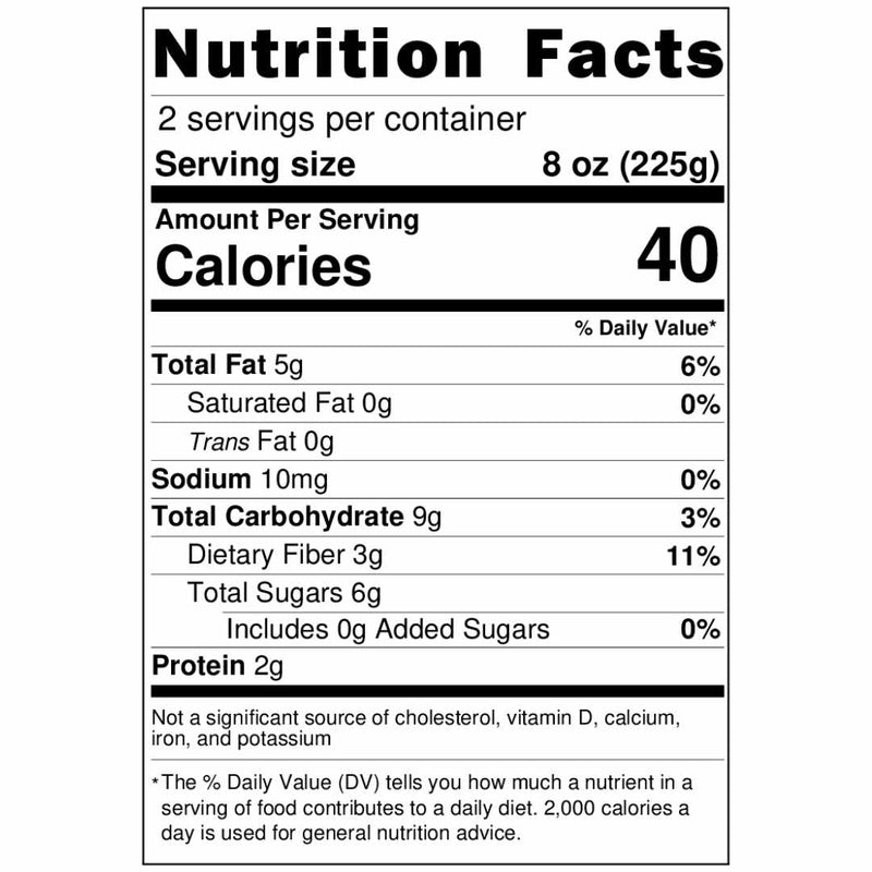 Clarified Tomato Broth Nutrition Label by Tomato Bliss