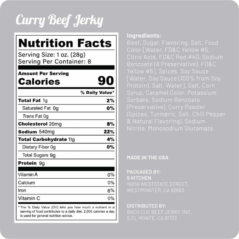 Curry Beef Jerky - Here Here Market