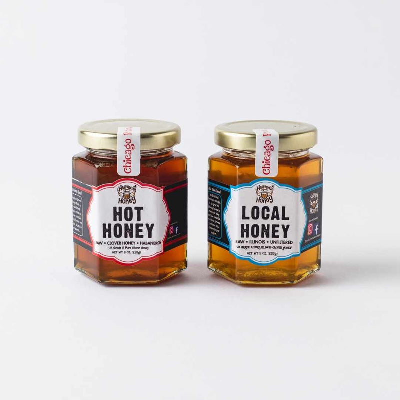 Hot Habanero Honey and Local Clover Honey Bundle - Here Here Market