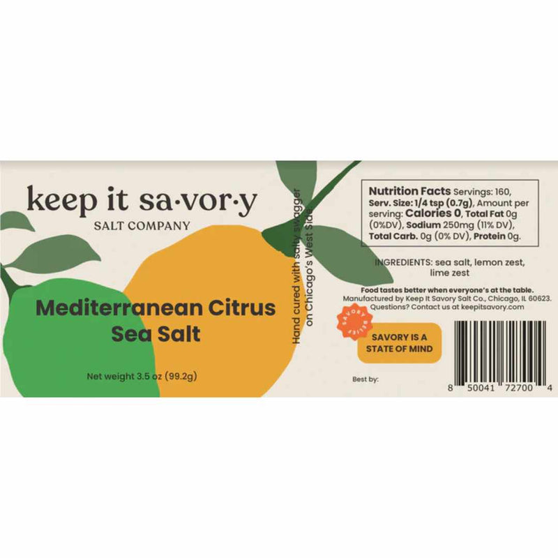 Mediterranean Citrus Sea Salt - Here Here Market