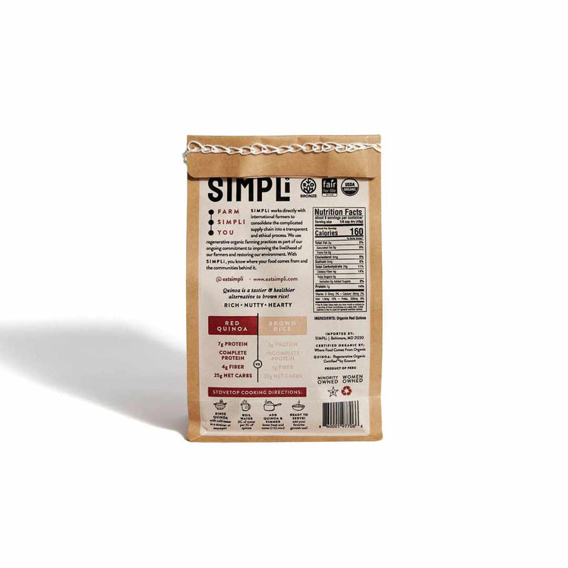 SIMPLi Regenerative Organic Certified™ (ROC)™ Red Quinoa - Here Here Market