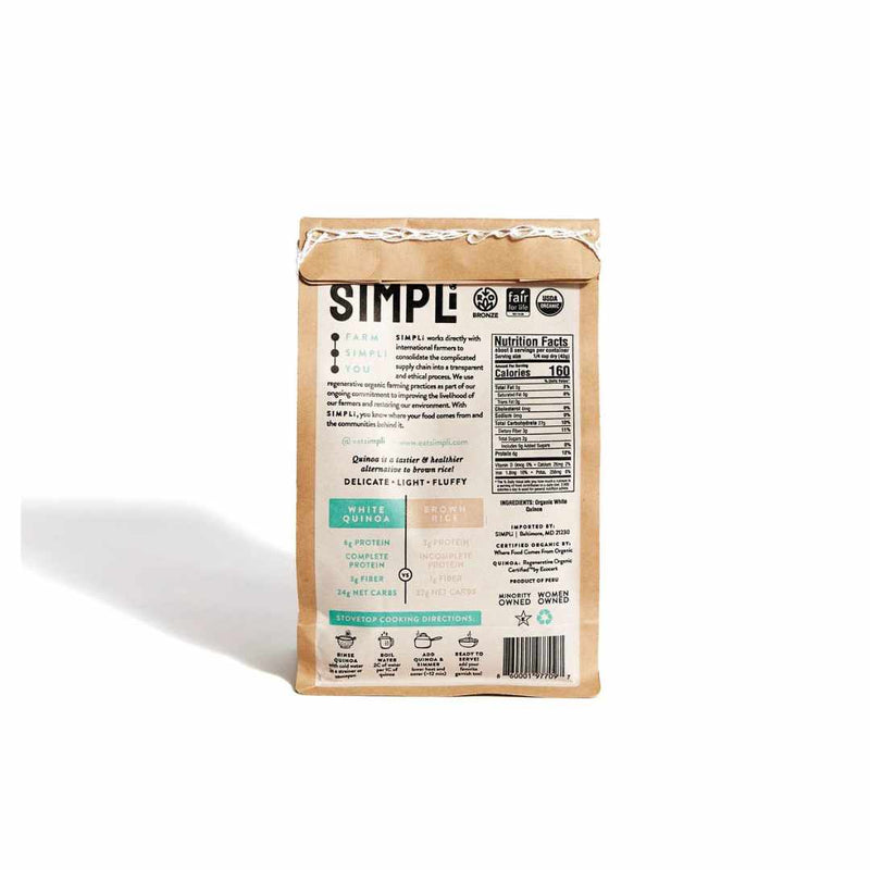 SIMPLi Regenerative Organic Certified™ (ROC)™ White Quinoa - Here Here Market