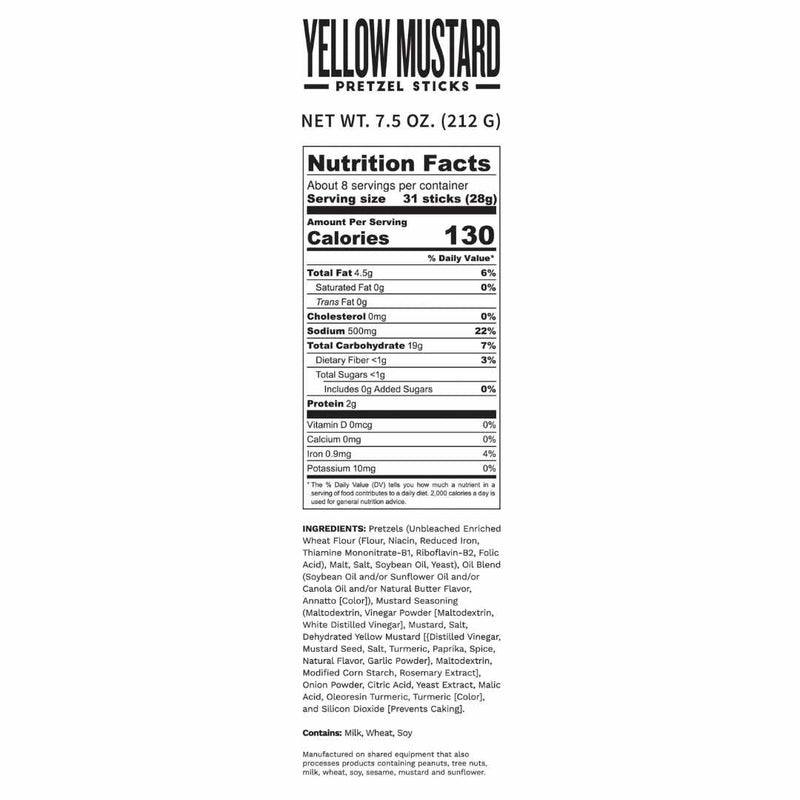 Yellow Mustard Seasoned Pretzels - Here Here Market